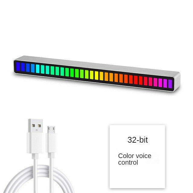2021 LED Strip Light with Sound Control Pickup Rhythm Music Atmosphere Light RGB Music Light Bar USB Colorful Lamp For Car Part