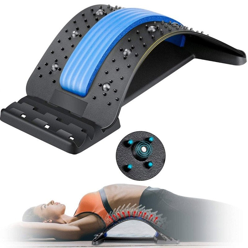 Magnetic Spine Deck Back Massager Stretcher Lumbar Support Cervical Posture Corrector Body Therapy Machine Pain Relief
