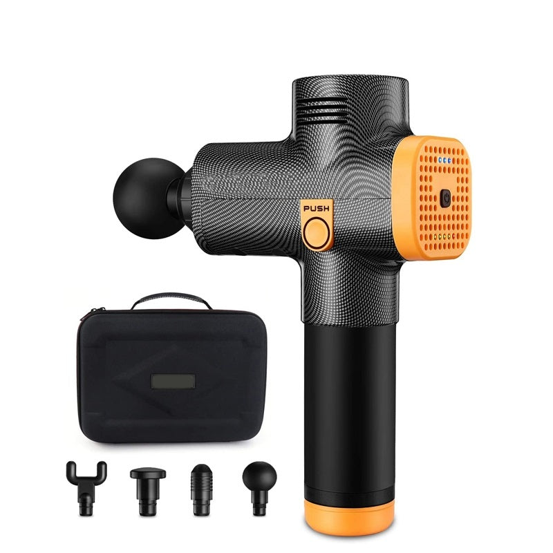 Massage Gun Fascia Gun Sport Therapy Muscle Massager Body Relaxation Pain Relief Slimming Shaping Massager with 4 Heads