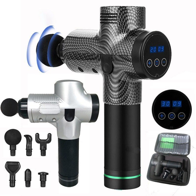 High Frequency Display Massage Gun Deep Muscle Massager Exercising Relaxation Neck Massage Fascia Gun For Fitness