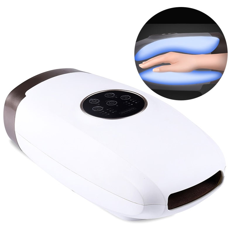 New Electric Hand Massager Portable Air Compression Finger Head Massager Heating Vibration Massager 6 Massage Modes USB Charging