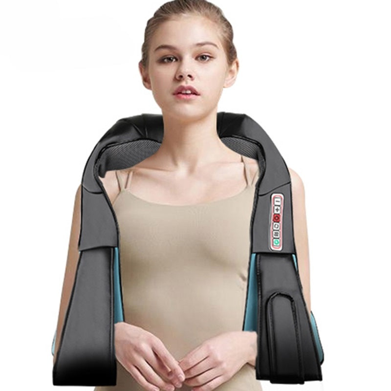 Hand Relase Electric Massager Cervical Back Neck Shoulder Massager Shawl Infrared Heated Massage Relax Machine