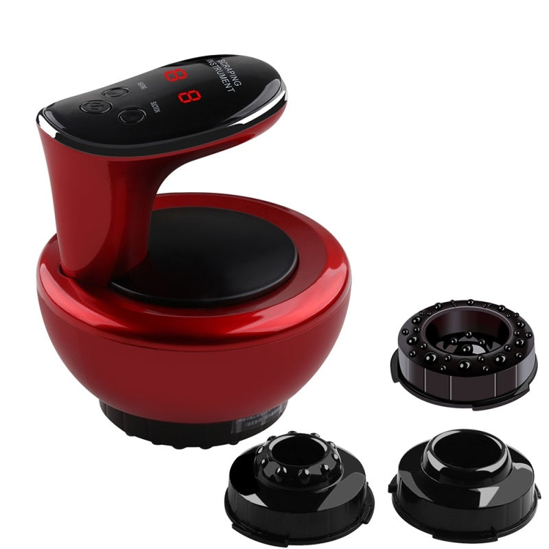 Electric Cupping massage Guasha Scraping EMS Body massager Vacuum Cans Suction Cup Heating Fat Burner Slimming