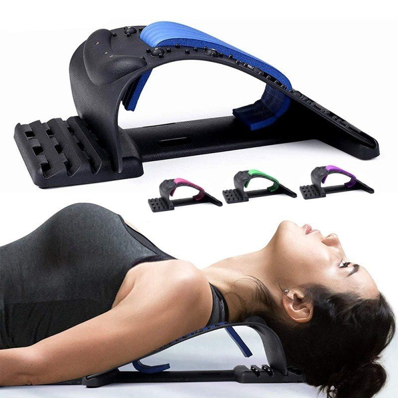 Adjustable Neck Stretcher Massager Cervical Spine Alignment Device for Neck Pain Relief, Upper Back and Shoulder Relaxer