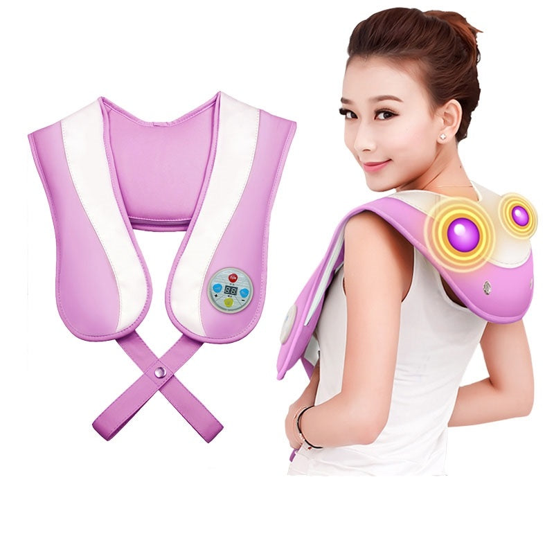 518 5 Multifunction U Shape Electrical Back Neck Shoulder Massager EU plug infrared 3D Massage Knead Pillow hot sale