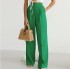 Best Design Solid Color Women's Pants & Trousers Summer High-waist Wide Leg Pants Women Suit Pant