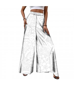 Women's Trousers Samoan Polynesian Tribal Printed High Waist Wide Leg Pants Samoa Loose Plus Size Women's pants & trousers