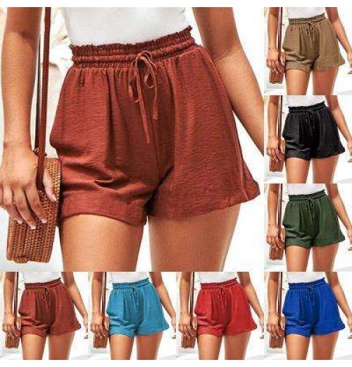 New Fashion Straight Pure Color Loose Short Pants Casual Trousers for Women Ladies Casual Wear Women Lady Girl Apparels,women